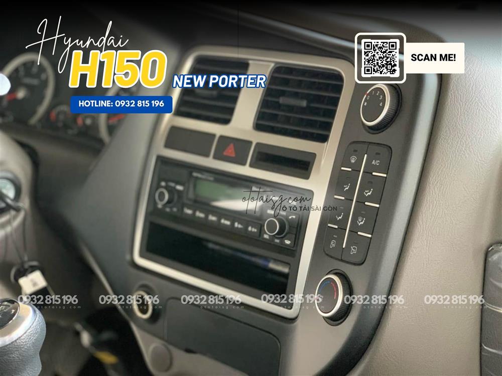 Taplo và bảng điều khiển của xe tải nhẹ Hyundai Porter H150